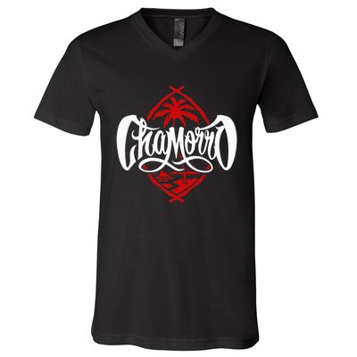 Chamorro Guamanian Pride Guam Shield Gift V-Neck T-Shirt