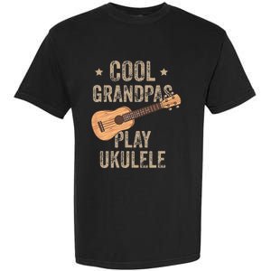 Cool Grandpas Play Ukulele Ukulele Music Guitar Garment-Dyed Heavyweight T-Shirt