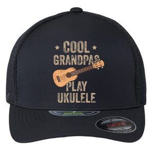 Cool Grandpas Play Ukulele Ukulele Music Guitar Flexfit Unipanel Trucker Cap