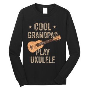 Cool Grandpas Play Ukulele Ukulele Music Guitar Long Sleeve Shirt