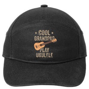 Cool Grandpas Play Ukulele Ukulele Music Guitar 7-Panel Snapback Hat