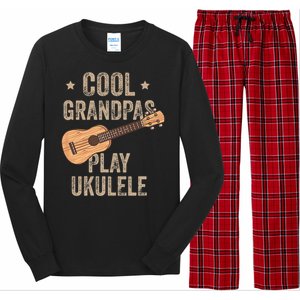 Cool Grandpas Play Ukulele Ukulele Music Guitar Long Sleeve Pajama Set