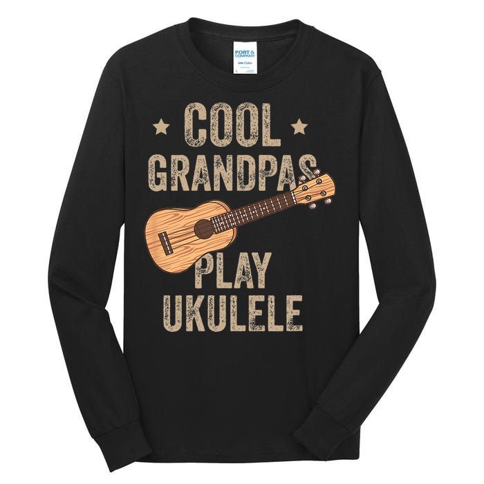 Cool Grandpas Play Ukulele Ukulele Music Guitar Tall Long Sleeve T-Shirt