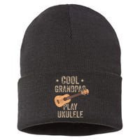 Cool Grandpas Play Ukulele Ukulele Music Guitar Sustainable Knit Beanie