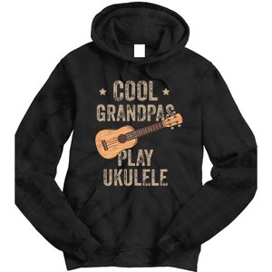 Cool Grandpas Play Ukulele Ukulele Music Guitar Tie Dye Hoodie