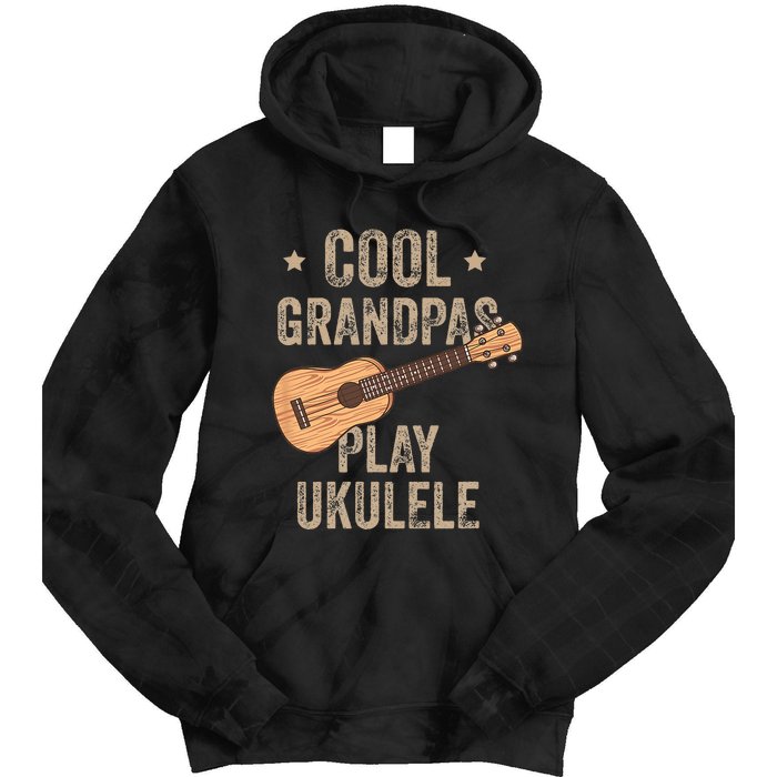 Cool Grandpas Play Ukulele Ukulele Music Guitar Tie Dye Hoodie