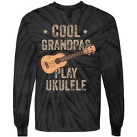 Cool Grandpas Play Ukulele Ukulele Music Guitar Tie-Dye Long Sleeve Shirt