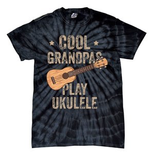 Cool Grandpas Play Ukulele Ukulele Music Guitar Tie-Dye T-Shirt