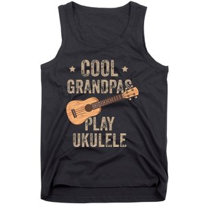 Cool Grandpas Play Ukulele Ukulele Music Guitar Tank Top