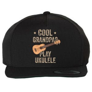 Cool Grandpas Play Ukulele Ukulele Music Guitar Wool Snapback Cap