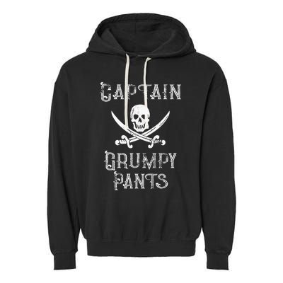 Captain Grumpy Pants Personalized Pirate Pontoon Garment-Dyed Fleece Hoodie