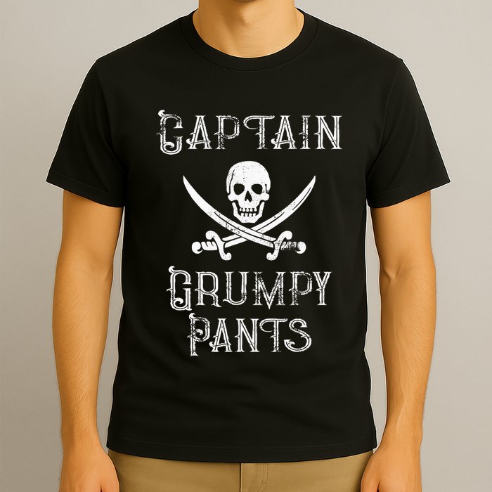 Captain Grumpy Pants Personalized Pirate Pontoon T-Shirt