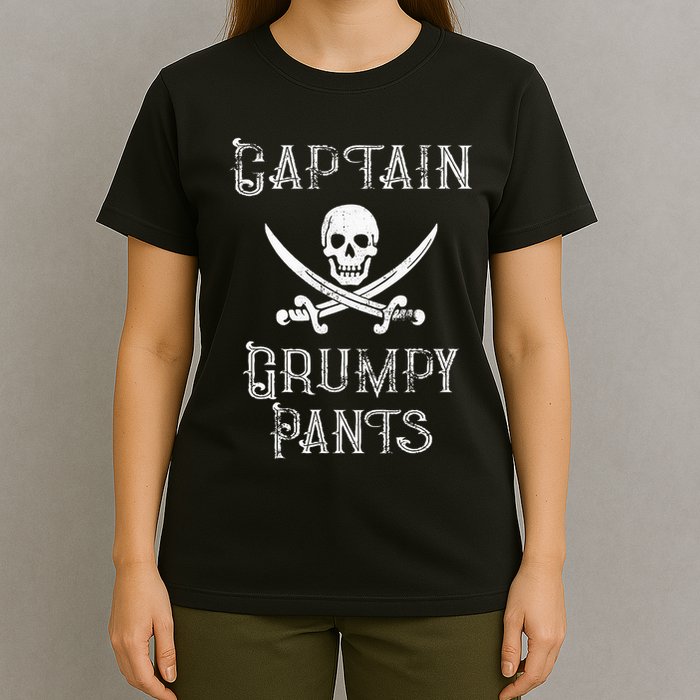 Captain Grumpy Pants Personalized Pirate Pontoon T-Shirt