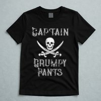 Captain Grumpy Pants Personalized Pirate Pontoon T-Shirt