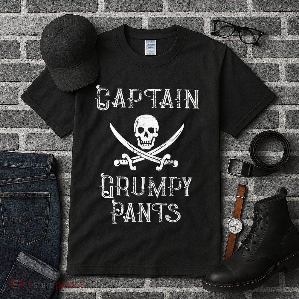 Captain Grumpy Pants Personalized Pirate Pontoon Tall T-Shirt