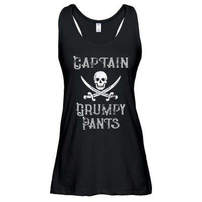 Captain Grumpy Pants Personalized Pirate Pontoon Ladies Essential Flowy Tank
