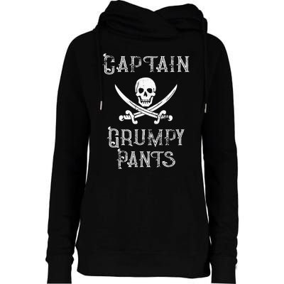 Captain Grumpy Pants Personalized Pirate Pontoon Womens Funnel Neck Pullover Hood