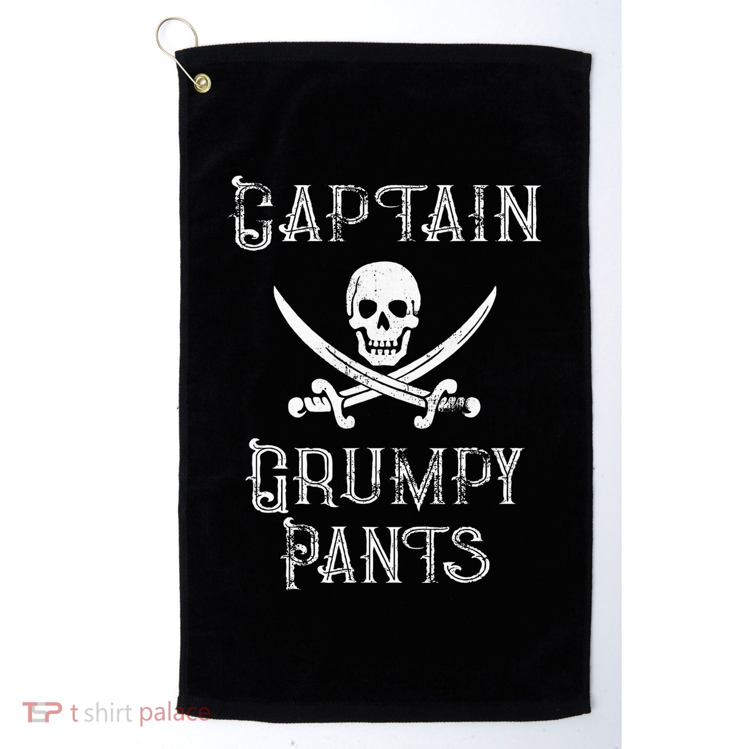 Captain Grumpy Pants Personalized Pirate Pontoon Golf Towel