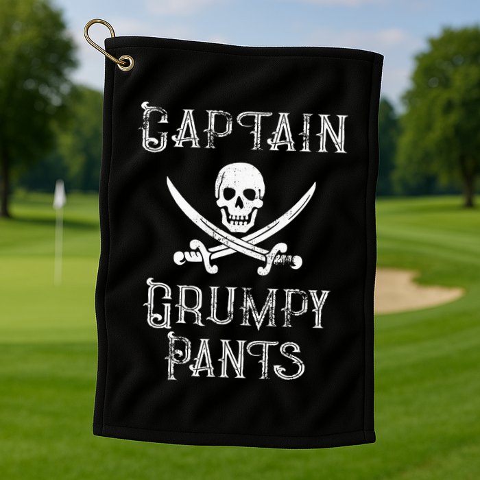 Captain Grumpy Pants Personalized Pirate Pontoon Golf Towel