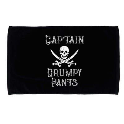 Captain Grumpy Pants Personalized Pirate Pontoon Microfiber Hand Towel