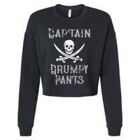Captain Grumpy Pants Personalized Pirate Pontoon Cropped Pullover Crew