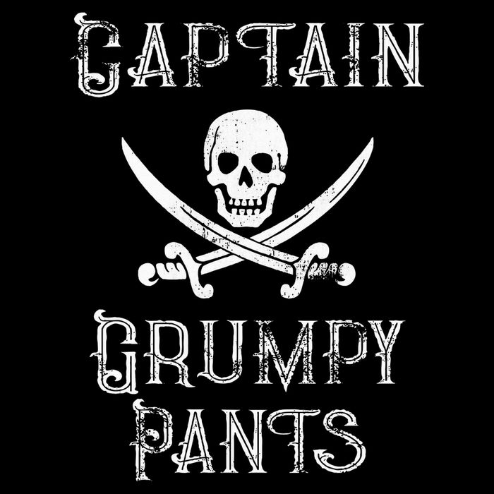 Captain Grumpy Pants Personalized Pirate Pontoon Cropped Pullover Crew