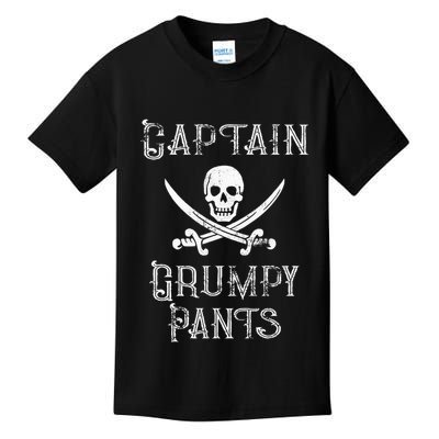 Captain Grumpy Pants Personalized Pirate Pontoon Kids T-Shirt