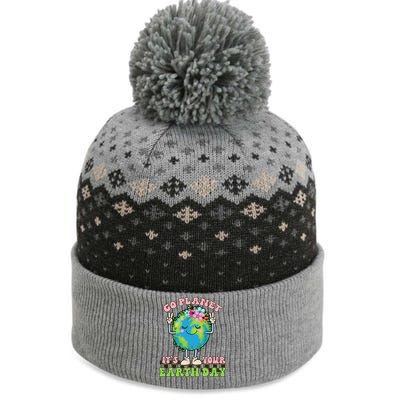 Cute Go Planet Its Your Earth Day Peace Groovy Gift The Baniff Cuffed Pom Beanie