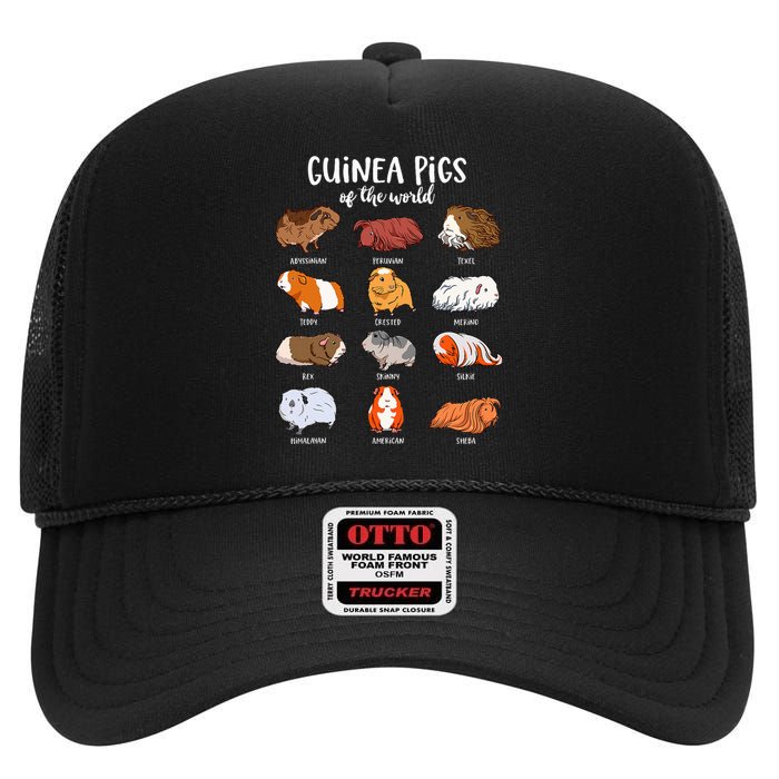 Cartoon Guinea Pigs Types Of Guinea Pigs High Crown Mesh Back Trucker Hat