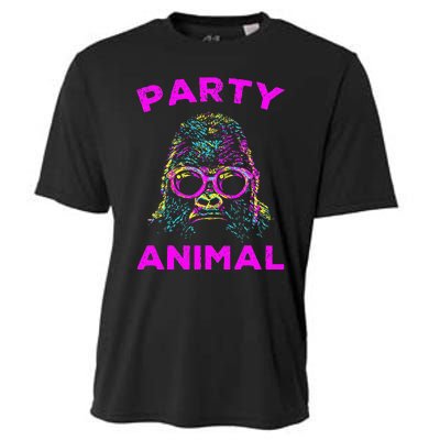 Cute Gorilla Party Animal Lover Colorful Monkey Cooling Performance Crew T-Shirt