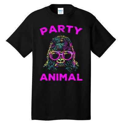 Cute Gorilla Party Animal Lover Colorful Monkey Tall T-Shirt