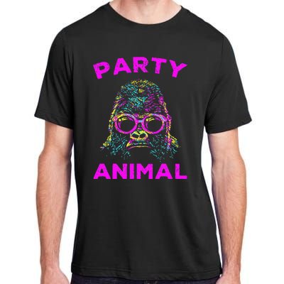 Cute Gorilla Party Animal Lover Colorful Monkey Adult ChromaSoft Performance T-Shirt