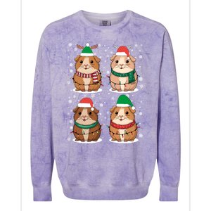 Cute Guinea Pigs Family Matching Christmas Gift Colorblast Crewneck Sweatshirt