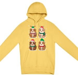 Cute Guinea Pigs Family Matching Christmas Gift Premium Pullover Hoodie