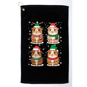 Cute Guinea Pigs Family Matching Christmas Gift Platinum Collection Golf Towel