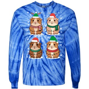 Cute Guinea Pigs Family Matching Christmas Gift Tie-Dye Long Sleeve Shirt