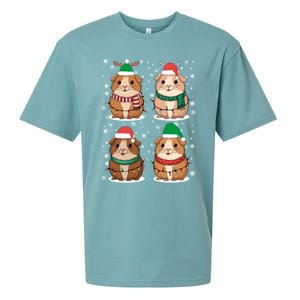 Cute Guinea Pigs Family Matching Christmas Gift Sueded Cloud Jersey T-Shirt