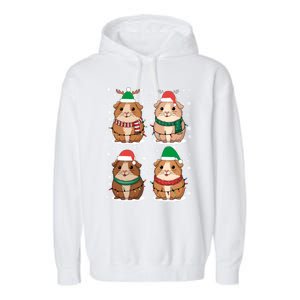 Cute Guinea Pigs Family Matching Christmas Gift Garment-Dyed Fleece Hoodie