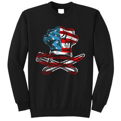 Culinary Gangster Pastry Chef Cooking Culinary USA Flag Sweatshirt