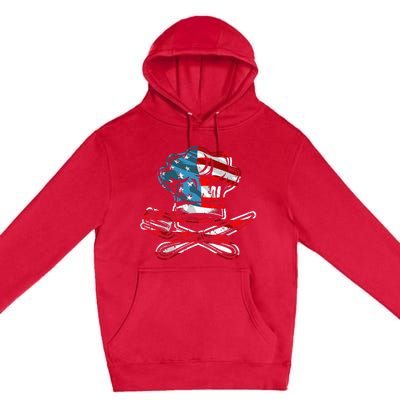 Culinary Gangster Pastry Chef Cooking Culinary USA Flag Premium Pullover Hoodie