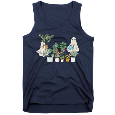 Cute Ghost Plant Lady Ghost Halloween Tank Top