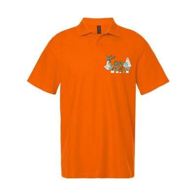 Cute Ghost Plant Lady Ghost Halloween Softstyle Adult Sport Polo