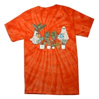 Cute Ghost Plant Lady Ghost Halloween Tie-Dye T-Shirt