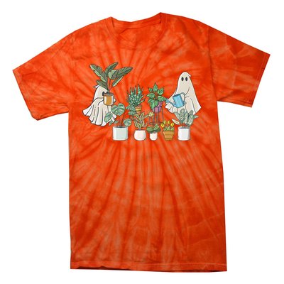 Cute Ghost Plant Lady Ghost Halloween Tie-Dye T-Shirt