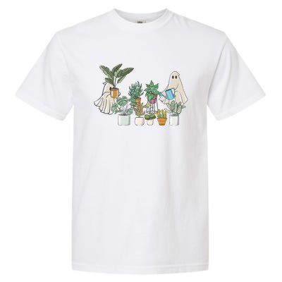 Cute Ghost Plant Lady Ghost Halloween Garment-Dyed Heavyweight T-Shirt