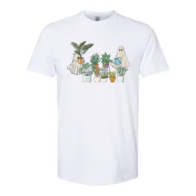 Cute Ghost Plant Lady Ghost Halloween Softstyle CVC T-Shirt