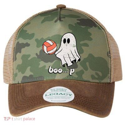 Cute Ghost Playing Volleyball Sport Player Halloween Costume Legacy Tie Dye Trucker Hat