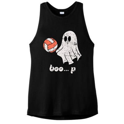 Cute Ghost Playing Volleyball Sport Player Halloween Costume Ladies PosiCharge Tri-Blend Wicking Tank