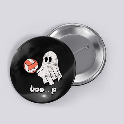 Cute Ghost Playing Volleyball Sport Player Halloween Costume Button