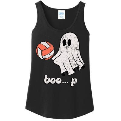 Cute Ghost Playing Volleyball Sport Player Halloween Costume Ladies Essential Tank